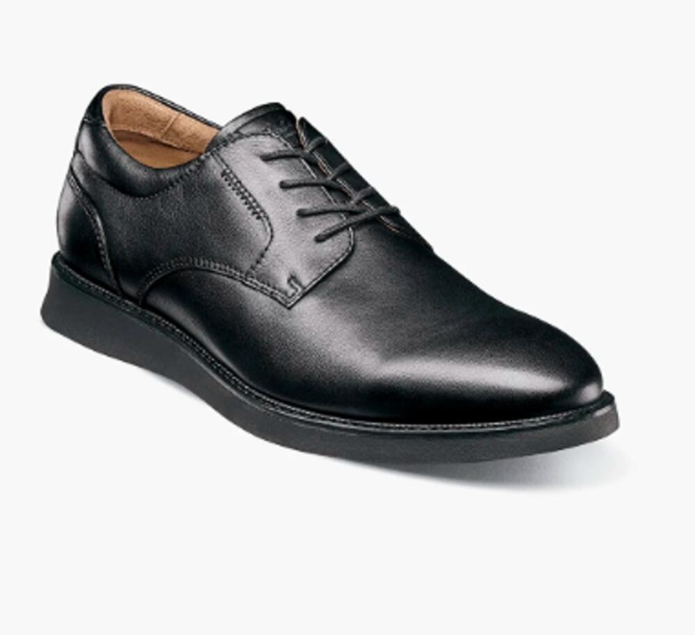 Florsheim Shoes Mens Size 9.5W Black Launch PT OX Comfortech Dress Oxford